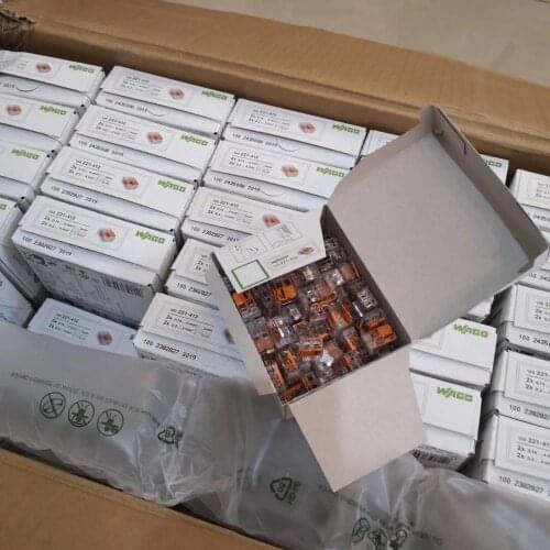 10pcs original 221-412 2 hole wiring quick wiring terminal 221-212 wire connector 0.1-4 square
