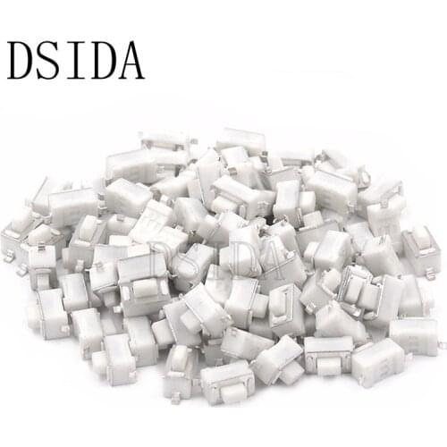 100PCS 3X6X4.3MM Micro Switch White Button Tactile Tact Push Switch 3*6*4.3MM SMD