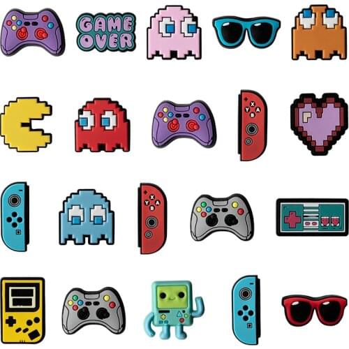 20Pcs/set Video Game Cartoon Shoe Charms Wristband Holes Pin Accessories Birthday Party Favor Gift Slippers Decor for Kids Adult