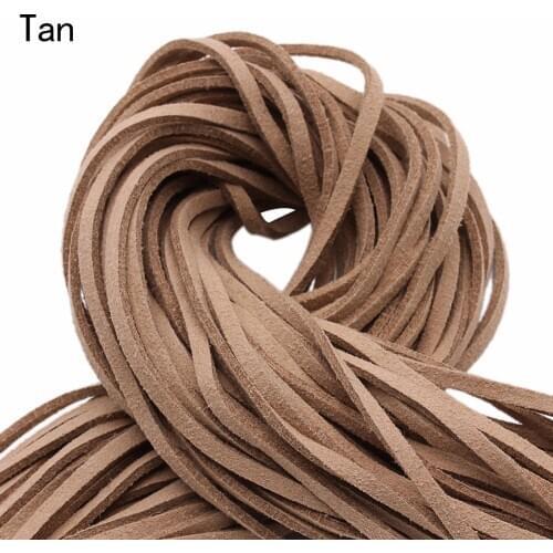 20 yards 2.8x1.5mm Faux Suede Cord String Rope Thread Velvet Leather Cords for Necklace Jewelry
