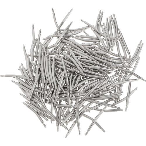 200pcs Stainless Steel Curved Spring Bar Pins Link for Watch Band 16-26mm
