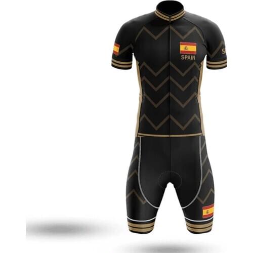 2020 team Spain cycling skinsuit men equipación ciclismo hombre quick dry breathable one piece bicycle jumpsuit triathlon suit