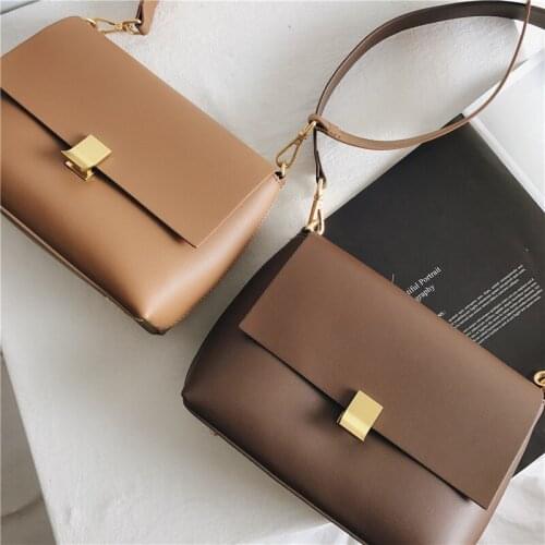 2021 New Design Small Square Soft Leather Underarm Bag Exquisite Female Retro One-Shoulder Bag For Woman