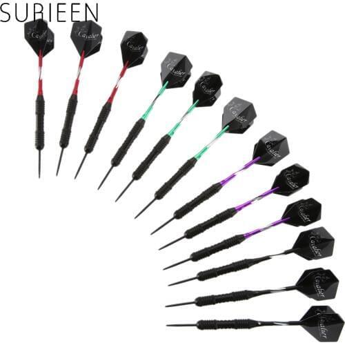 3 Pcs 18g Steel Needle Tip Straight Darts Hard Point Dart Set - 16g Barrel & Aluminum/Plastic Shafts & Nice Stable Flights & Box