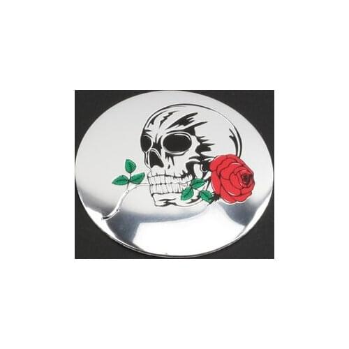 4pcs 56mm Roses Skull Auto Wheel Center Hub Caps Cover Badges Emblems Decal Sticker Car Accessories
