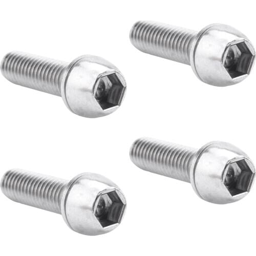 4 Pieces Bicycle Stem Screws Water Bottle Cage Bolts Socket Screws Silver Brand