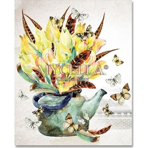 Butterfly Flowers 5D Diy Abstract Diamond Painting Cross Stitch Full Diamond Embroidery 3D Diamond Mosaic Rhinestone Needlework