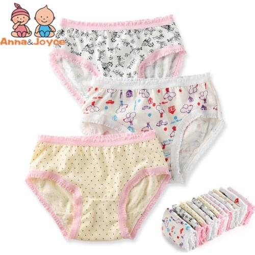 6pcs/lot Girls Underwear Briefs Shorts Kids Briefs Print Panites Girl Cotton Panties Girls Underwear