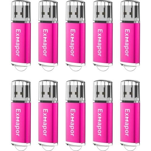 8GB USB Flash Drive 10 Pack, USB Drives 16 GB 10 PCS Memory Stick Exmapor Thumb Drives Gig Stick USB2.0 Pen Drive for PC Macbook