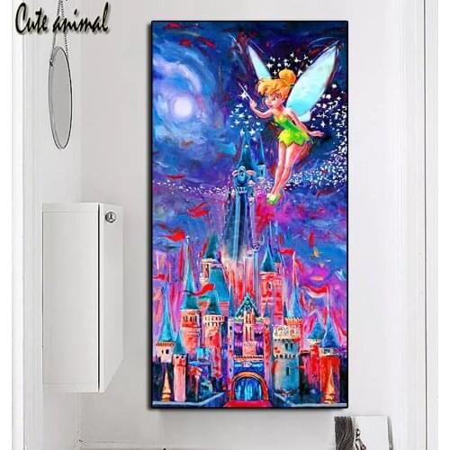 Castle elves under the night sky diamond embroidery full square drill 5D Rhinestone diamond painting mosaic sticker decor art