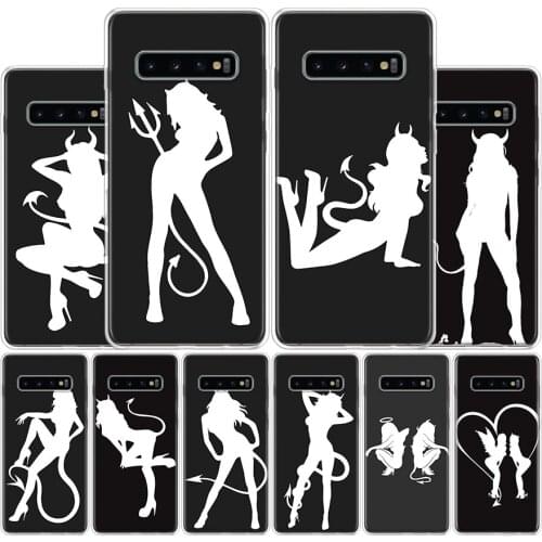Angel And Devil Sexy Girl Cover Phone Case For Samsung Galaxy S10 S20 FE Ultra Note 10 9 8 S9 S8 Plus Pro Lite S7 S6 J4 J6 + Coq