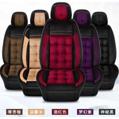 Car Seat Cover Front/Rear Vehicle Cushion Not Moves Universal Fabric Cloth Keep Warm Non-Slide For Renault Clio X9 X45