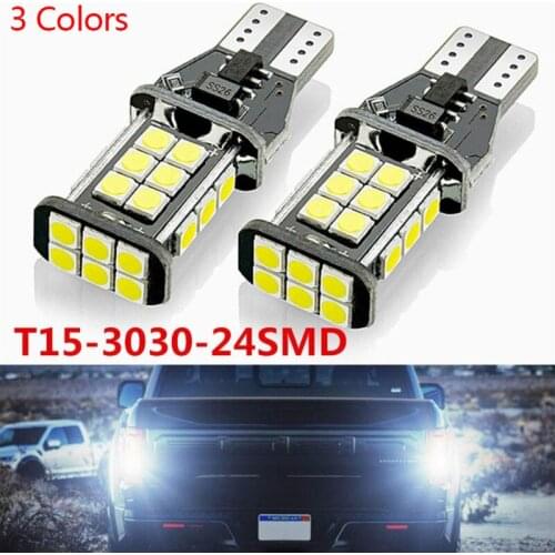 Two New T15 W16w Wy16w Ultra Bright Led Automobile Tail Lamp Brake Bulb Turn Signal Lamp Can Bus Automatic Brake Backup Lamp Da