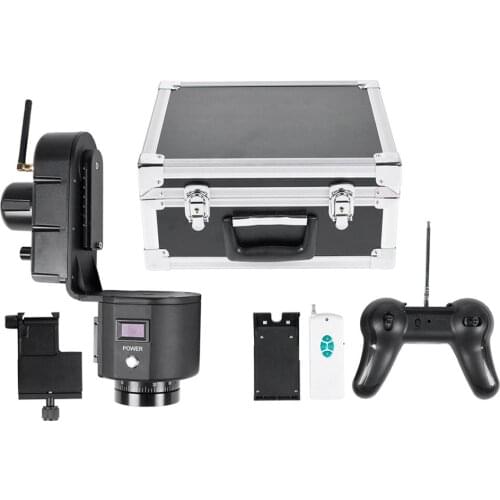 40-50M Remote Control Electronic Pan Tilt Head 360 Degree Rotating Motorized Panoramic Tripod Adjustable Speed
