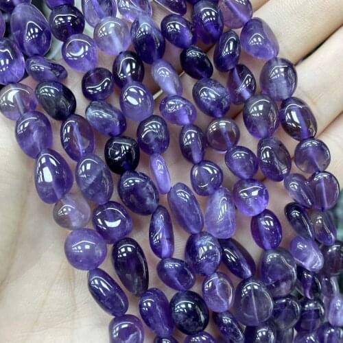 Natural Irregular Amethysts Crystal Loose Spacer Beads For Jewelry Making Charm DIY Bracelet Necklace Accessories Material