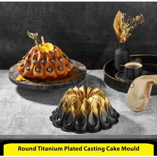 Star Drop Titanium Plated Casting Cake Mold Red Gold Color Oven Container Kitchen Supplies Fireproof Non-Stick High Performance