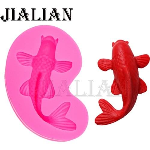 HOT Selling 3D Marine life fish Mould DIY Fondant silicone molds Kitchen Cake decoration Mold for Chocolate Baking Tools T0536