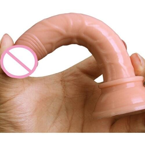 HOWOSEX Mini Anal Dildo Realistic soft Dildos with Strong Suction Cup Fake Penis Butt Plug Anal Plug Sex Toys for Women man