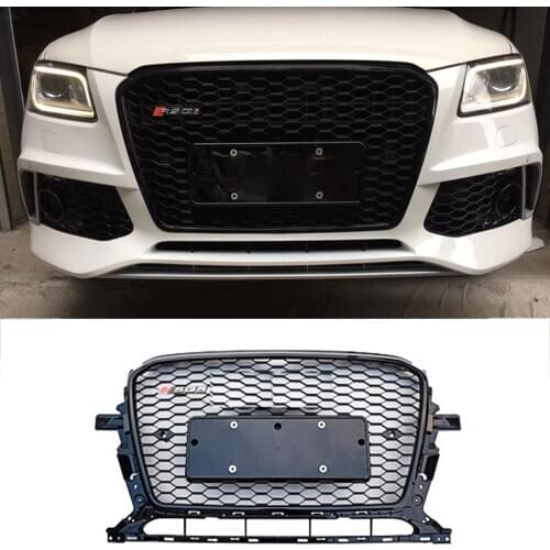 Front Grill For Q5 Grill For Q5 SQ5 2013 2014 2015 2016 2017 Car Front Bumper Mesh Upper Racing Grille ABS Grill Accessories