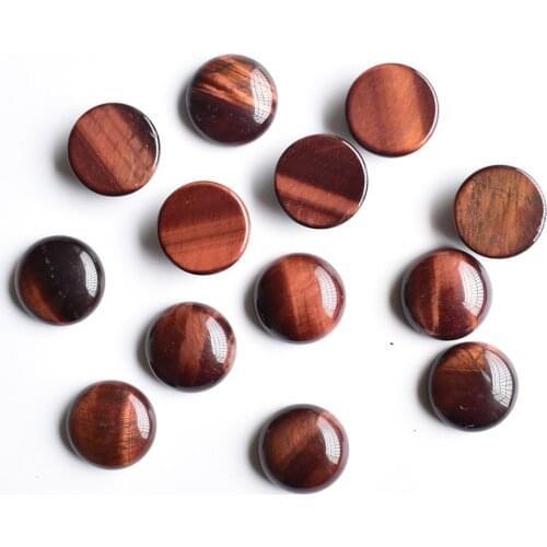 Fashion top quality natural red tiger eye stone round shape cabochon 16mm beads for jewelry making30pcs/lot Wholesale free