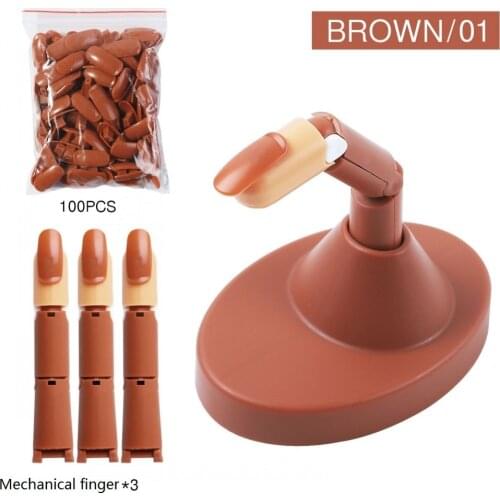 Manicure Joint Finger Manipulator Nail Sheet Set Beginner Practice Active Hand Model Prosthetic Hand Plastic Fake Finger Nails