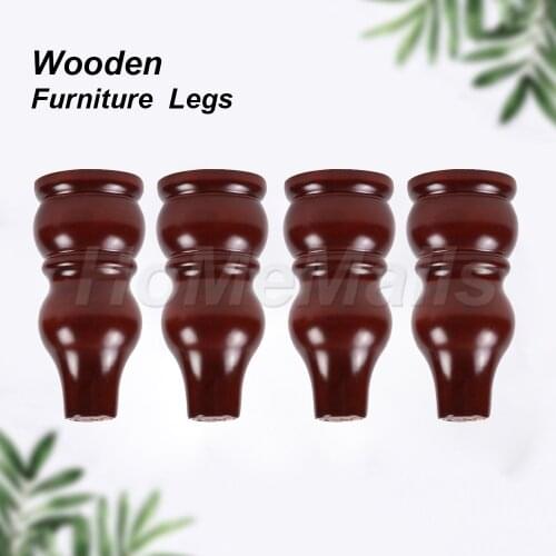 1/2/4 Pieces of Wooden Gourd Furniture Legs Simple Furniture Sofa Legs Accessories TV Cabinet Cabinet Legs Wooden Table Legs