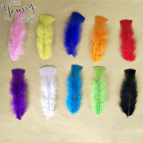 Wholesale Chicken Feather 50pcs / lot feathers and plumes 15-20cm 6-8" colored decoration Carnival DIY 500pcs craft Accessory