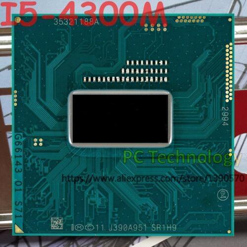 Original Intel Core I5-4300M SR1H9 CPU I5 4300M processor FCPGA946 2.6GHz-3.3GHz 3M Dual core free shipping