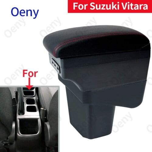 For Suzuki Vitara Armrest Retrofit parts dedicated Car Armrest Center Storage box car accessories Interior USB Easy to install