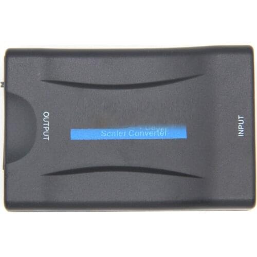 1080P SCART To HDMI-compatible Video Audio Upscale Converter Adapter for HD TV DVD for Sky Box STB Plug and Play