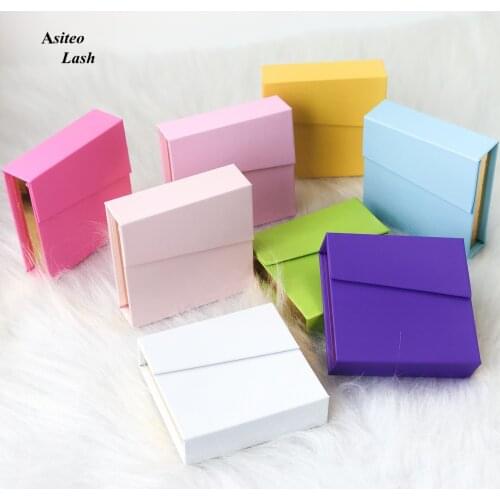 8-25mm Lashes Rectangle Box Double door Series Packing Box Eyelash Wholesale Lashes Boxes Empty Eyelash Package Boxes Case