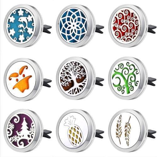 Wholesale High Quality Car Air Diffuser Stainless Steel Vent Freshener Essential Oil Perfume Aromatherapy Necklace Open Locket