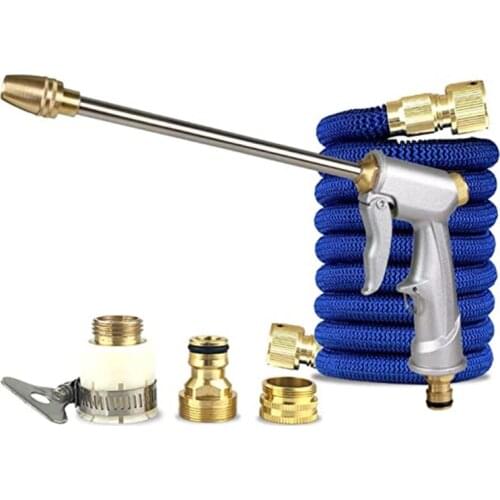 Expandable Magic Hose Pipe High-Pressure Car Wash Hose Adjustable Spray Flexible Home Garden Watering Hose Cleaning Water Gun