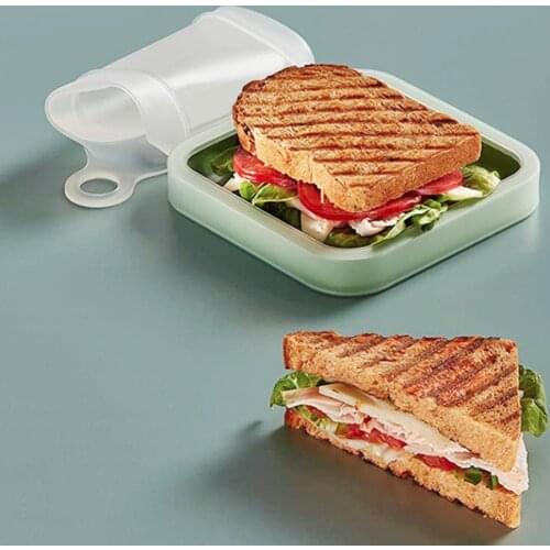 Silicone Food Storage Container Sandwiches Toast Bags Easy-To-Open for Snacks Fruits School Work or Travel Food Bag