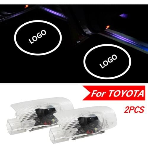 2X Led For Toyota logo light For Land Cruiser Prado HighLander Camry Avalon Prius Venza 4 Runner Car Door Light Accessories