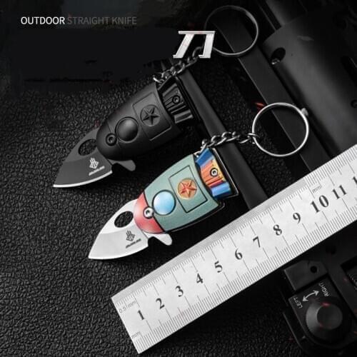Outdoor portable mini folding knife Key Chain Self defense hiking camping pocket knife Fruit knife