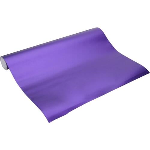 1pc PVC Purple Car Candy Gloss Metallic Chrome Vinyl Wrap Film 152x50cm Air Release Waterproof UV Resistant Sticker DIY Parts