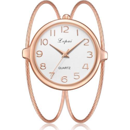 Women Fashion Luxury Watch Bracelet Quartz Dress Watches Rose Gold Small And Exquisite Ladies Casual Clock