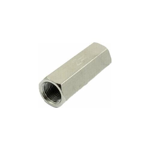 1/8" PT Famale Thread Silver Tone Metal Straight One-Way Check Valve
