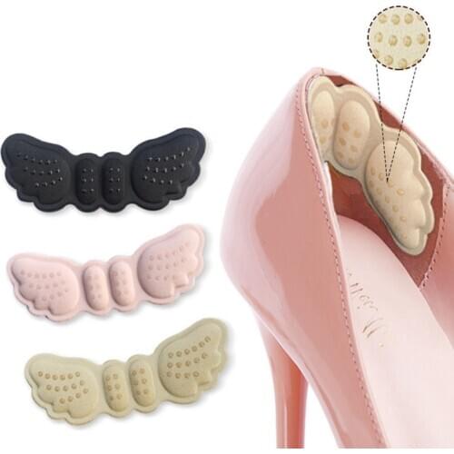 1 pair of high-heel insoles butterfly adjustable heel lining protector heel pad pain relief foot care insert pad protector