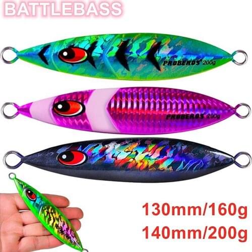 BATTLEBASS 1PC Fishing Bait 160g/200gMetel Lead Fishing Tackle Fishing Bait Lures Deep Sea Bait Jig Fishing Tackle