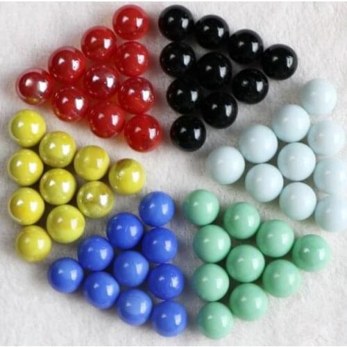 10Pcs /set 16mm Porcelain Red Yellow Glass Ball 1.6cm Porcelain Blue, Green, White and Black Checkers
