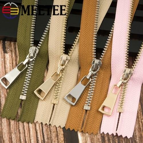 2/5pcs Meetee 3# 15/18/20/25/30cm Metal Zipper Close-end Zipper for Jacket Pocket Bag DIY Garment Repair Sewing Accessories