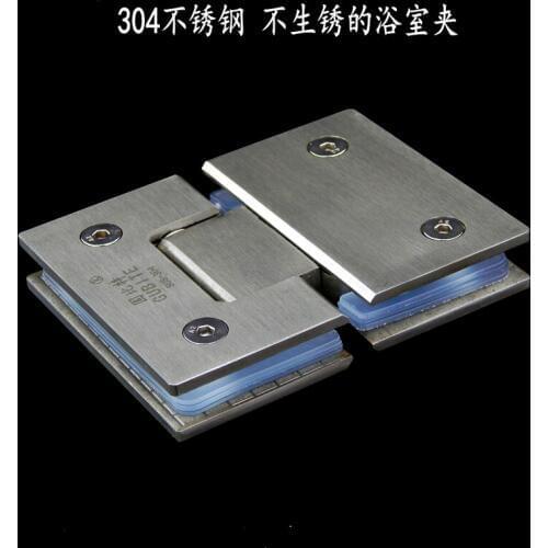 2PCS 180 Degree Hinge Open 304 Stainless Steel Wall Mount Glass Shower Door Hinges For Home Bathroom Furniture Hardware