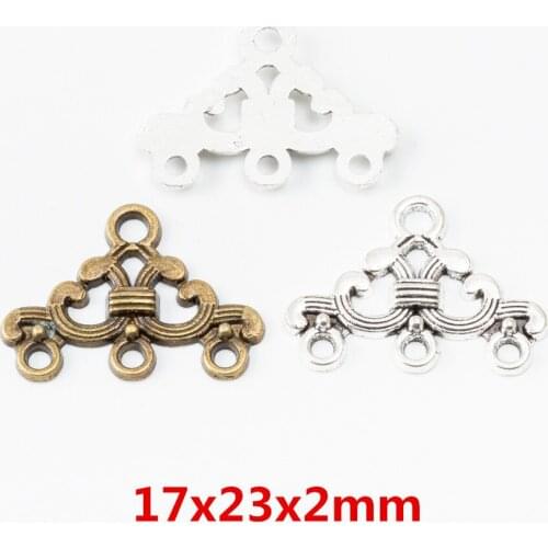 30 pcs Multi-hanging connector zinc alloy charms pendant suitable for DIY Bracelet Necklace metal jewelry accessories 6219