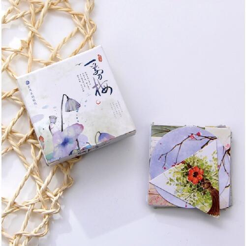 40PCS Yi Jian Mei 40 Sheets Cute DIY Gift Stationery Sticker Girls Paper Sticker Diary Decoration Scrapbooking With Paper Box