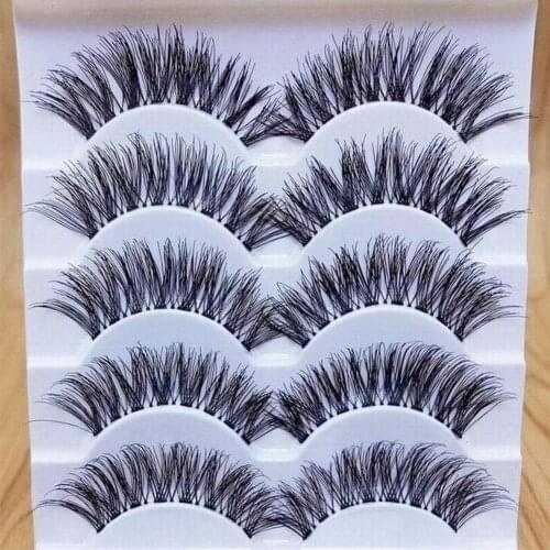 50% Hot Sale 5 Pairs False Eyelashes Attractive Comfortable Natural Look Eye Makeup Natural False Eyelashes