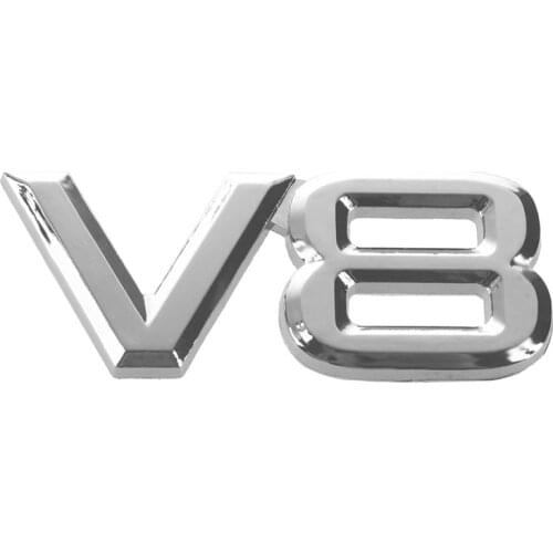 AU04 -7.5x3.5cm Auto car V8 stickers 3D Chrome Sticker Badge Emblem