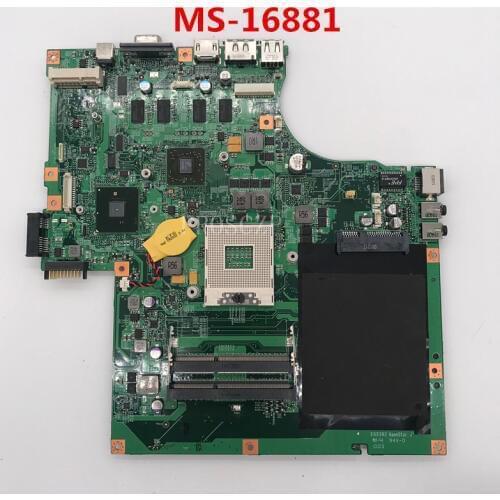 Free shipping For MS-16881 Laptop motherboard HM55 DDR3 working well