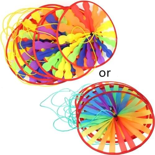 Colorful Turntable Windmill Outdoor Garden Kindergarten Layout Decoration Children Toys String Rope Pinwheel